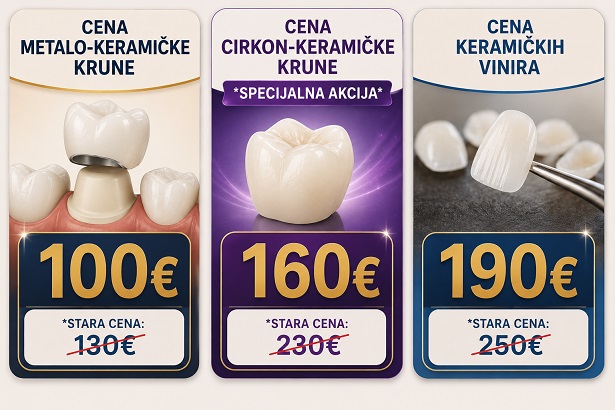 Cenovnik za metalokeramicku, cirkon keramicku krunu i keramicki vinir