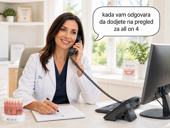 Doktorka prica telefonom i pita pacijenta kada mu odgovara da dodje na pregled za all on 4
