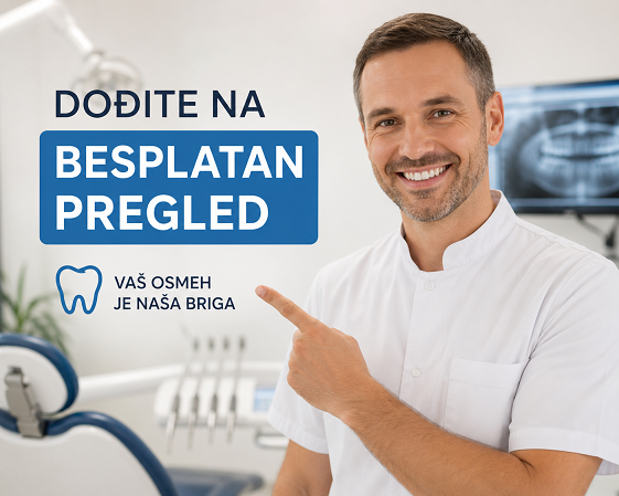 Stomatolog koji kaze da je pregled besplatan